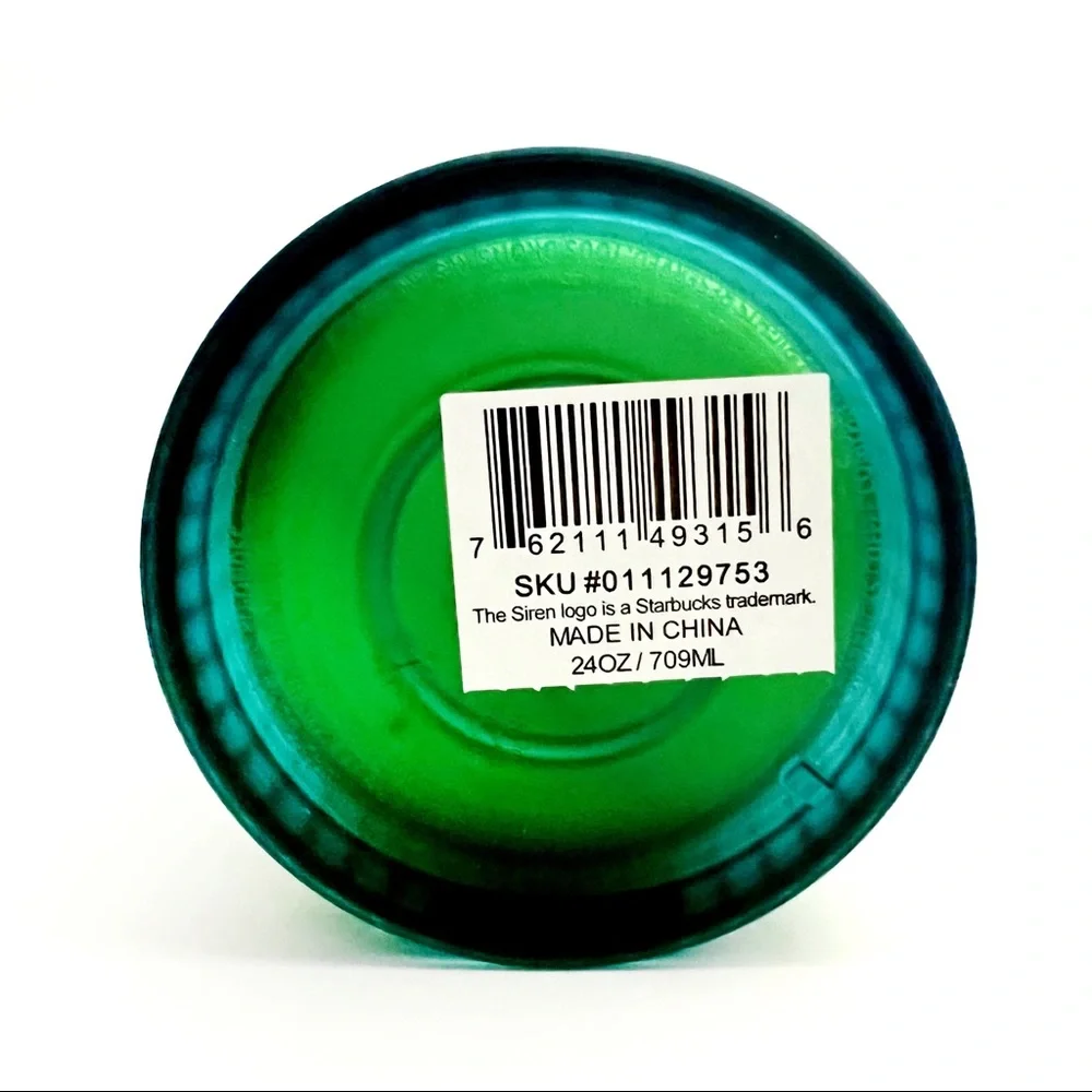 Starbucks Tumbler Studded Jelly Green Venti Travel Cold Cup Lime Green Straw